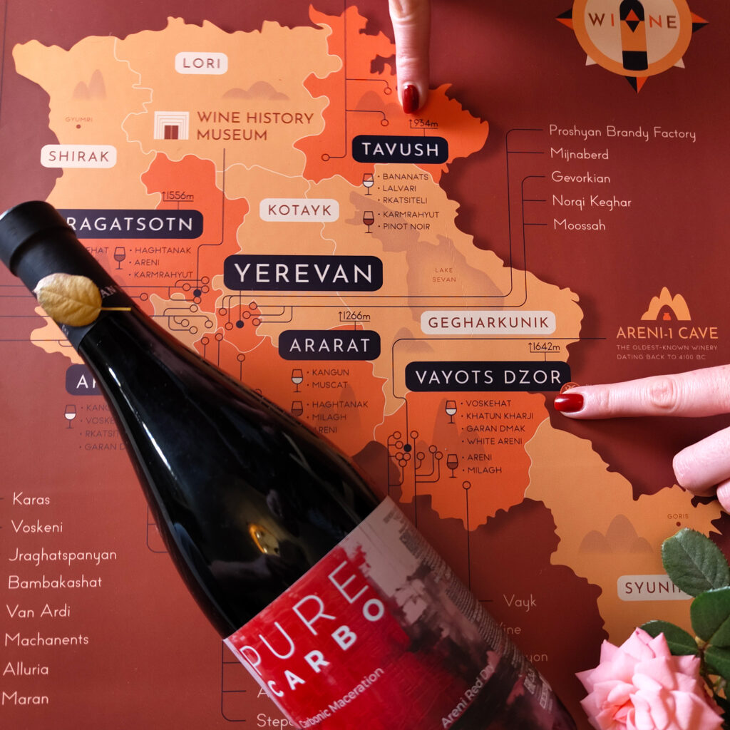 Ijevan's Pure Carbo is made in Tavush region from Areni grapes grown in Vaots Dzor